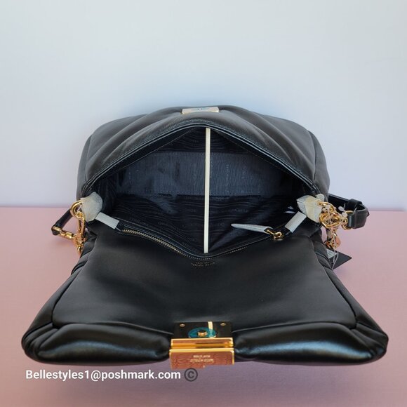 KATE SPADE Dakota Puffy Smooth Leather Convertible Crossbody Bag- Black🎈$248⭐ - Picture 13 of 16
